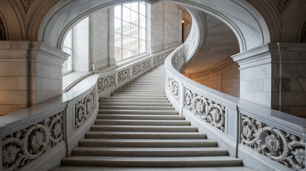 escalier en marbre