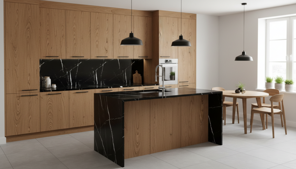 cuisine marbre nero marquina
